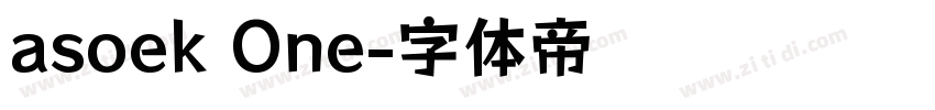 asoek One字体转换